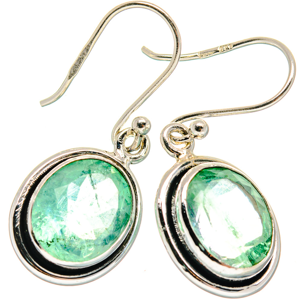 Green Fluorite Earrings handcrafted by Anasilvercos - EARR424174