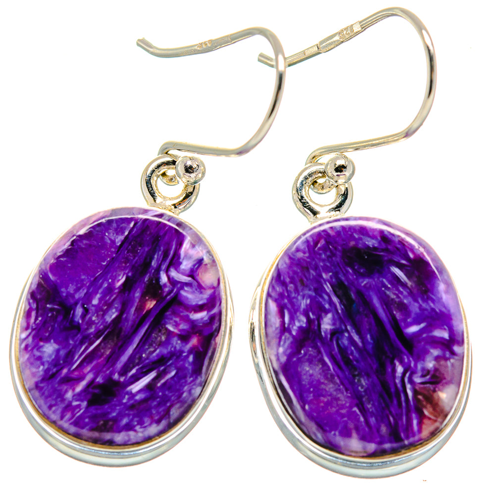 Charoite Earrings handcrafted by Anasilvercos - EARR424177