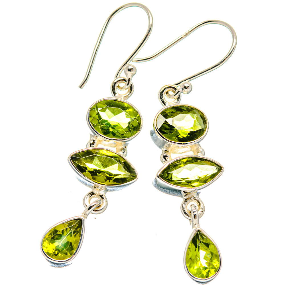 Peridot Earrings handcrafted by Anasilvercos - EARR424184