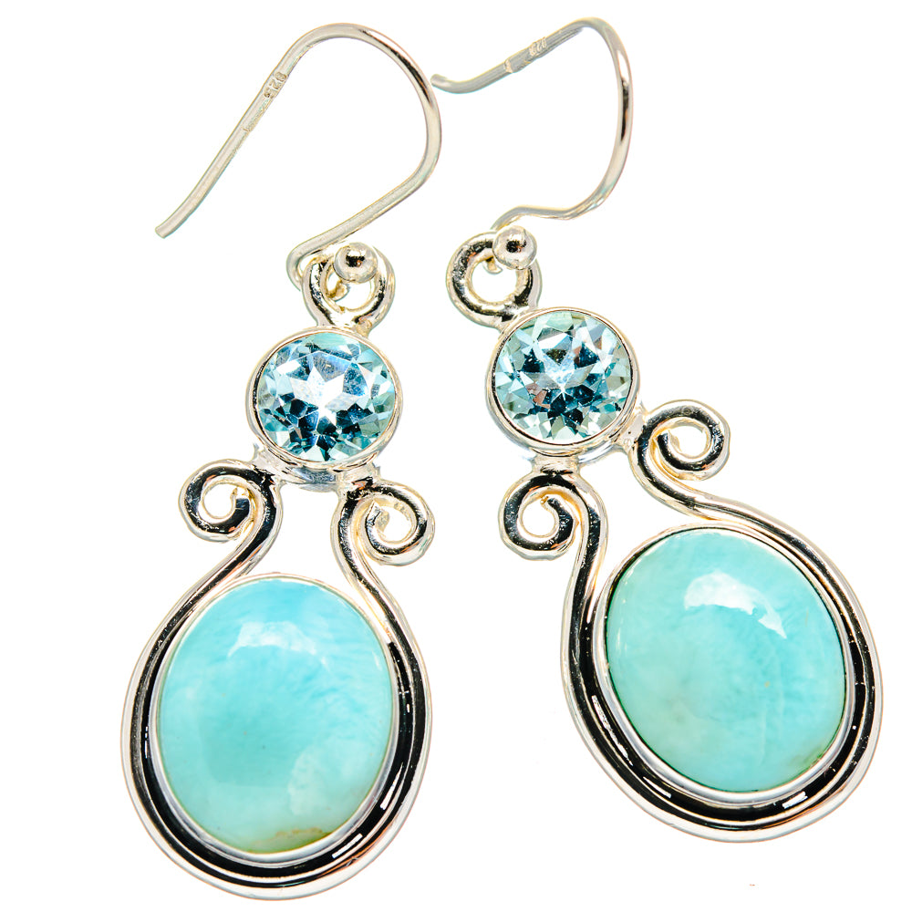 Larimar Earrings handcrafted by Anasilvercos - EARR424189