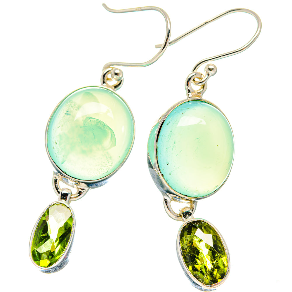 Aqua Chalcedony Earrings handcrafted by Anasilvercos - EARR424193