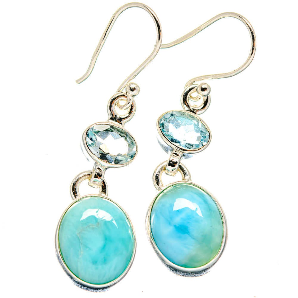 Larimar Earrings handcrafted by Anasilvercos - EARR424198