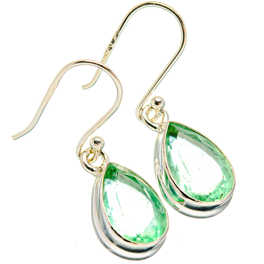 Green Fluorite Earrings handcrafted by Anasilvercos - EARR424201