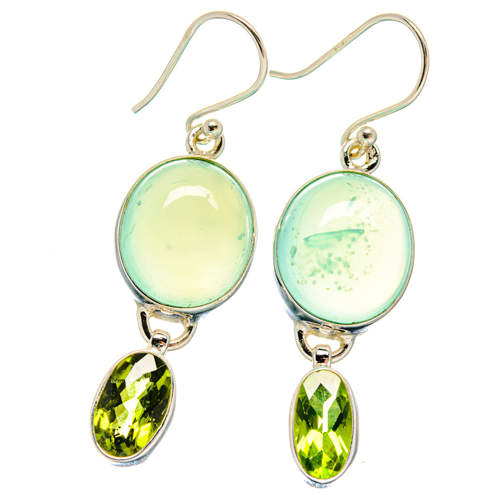 Aqua Chalcedony Earrings handcrafted by Anasilvercos - EARR424202