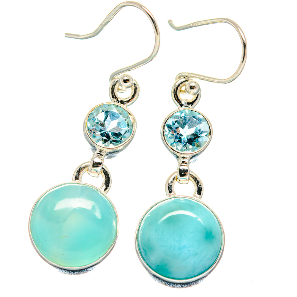Larimar Earrings handcrafted by Anasilvercos - EARR424203