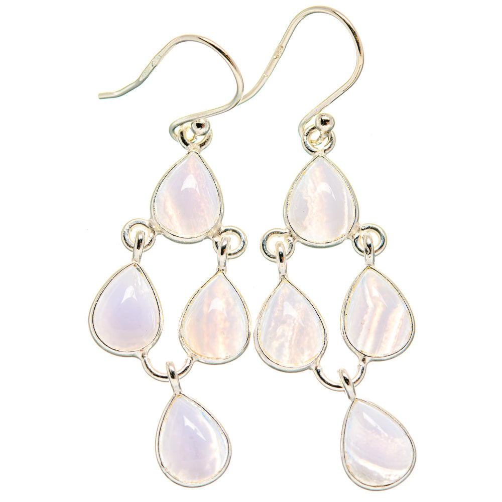 Blue Lace Agate Earrings handcrafted by Anasilvercos - EARR424209