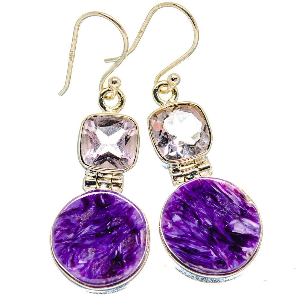 Charoite Earrings handcrafted by Anasilvercos - EARR424214