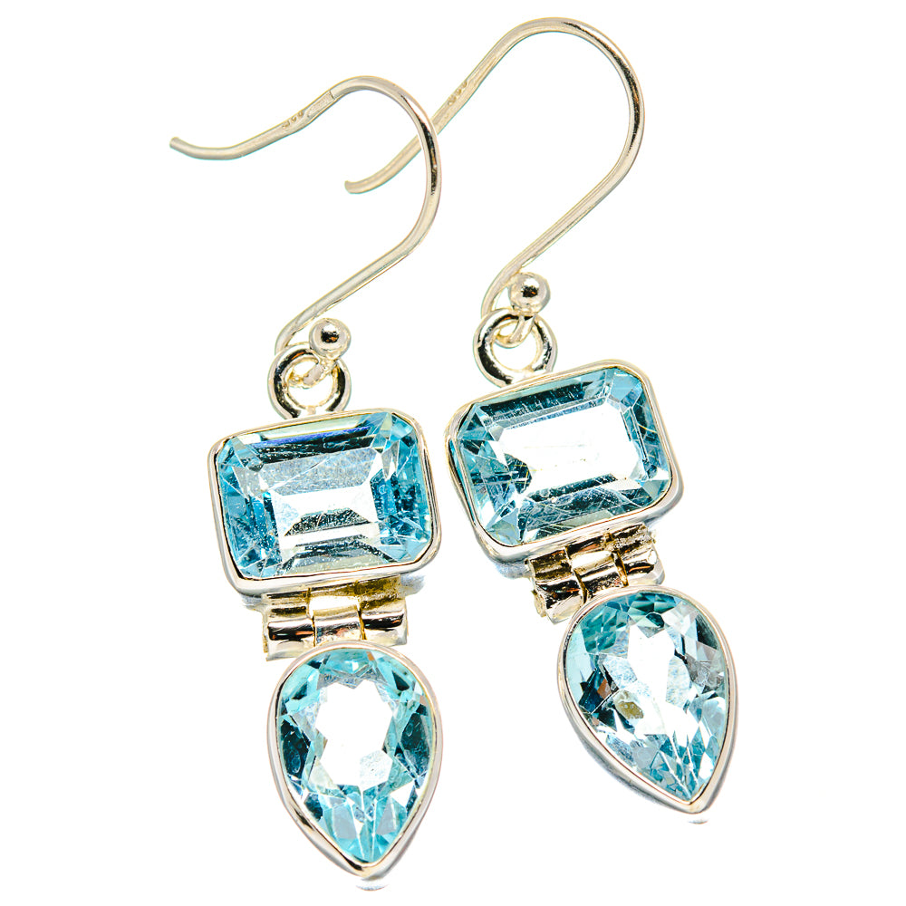 Blue Topaz Earrings handcrafted by Anasilvercos - EARR424215