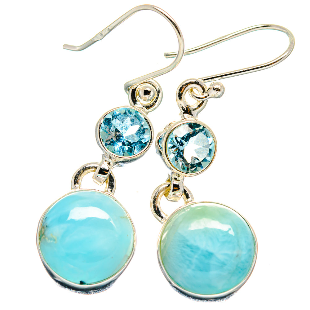 Larimar Earrings handcrafted by Anasilvercos - EARR424224