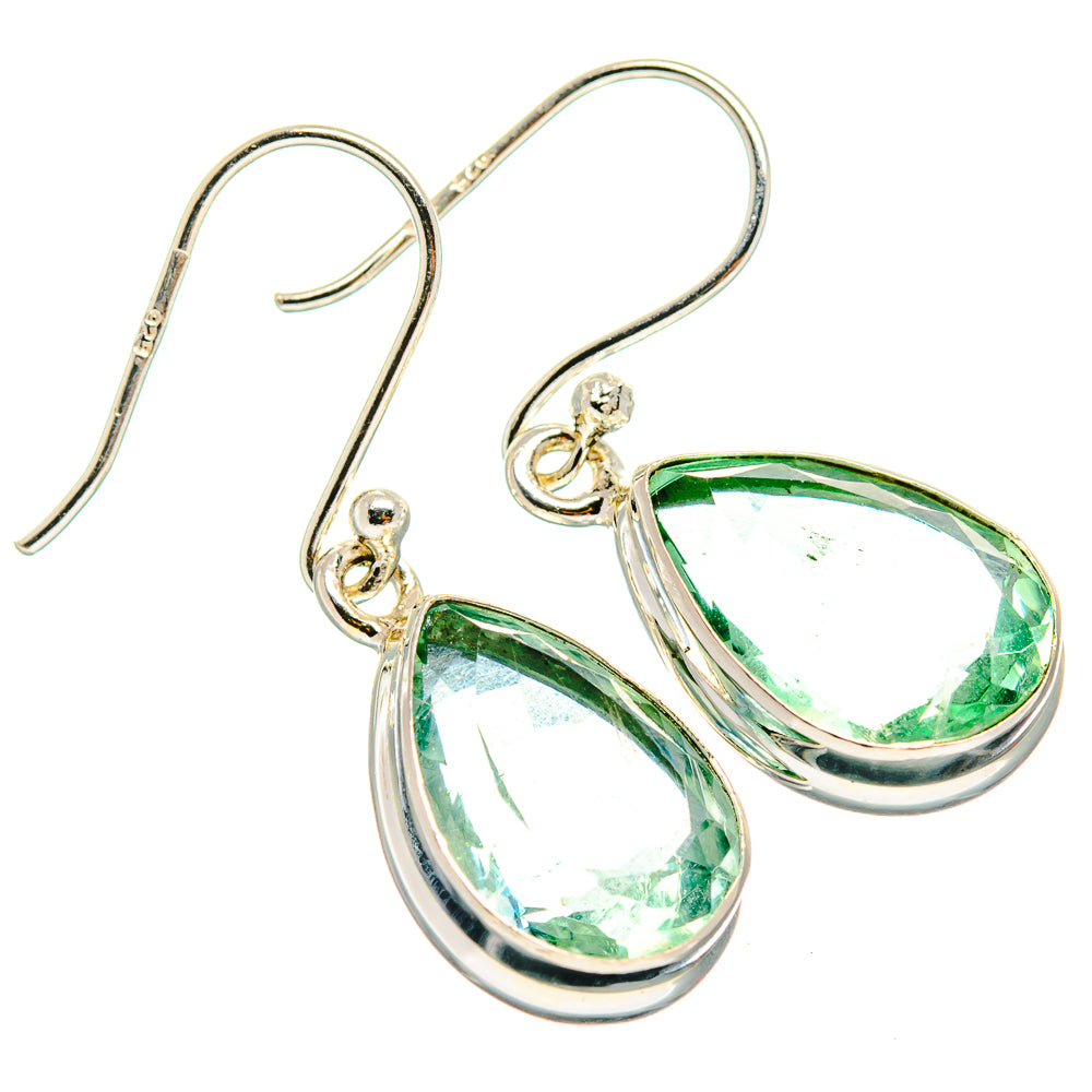 Green Fluorite Earrings handcrafted by Anasilvercos - EARR424225