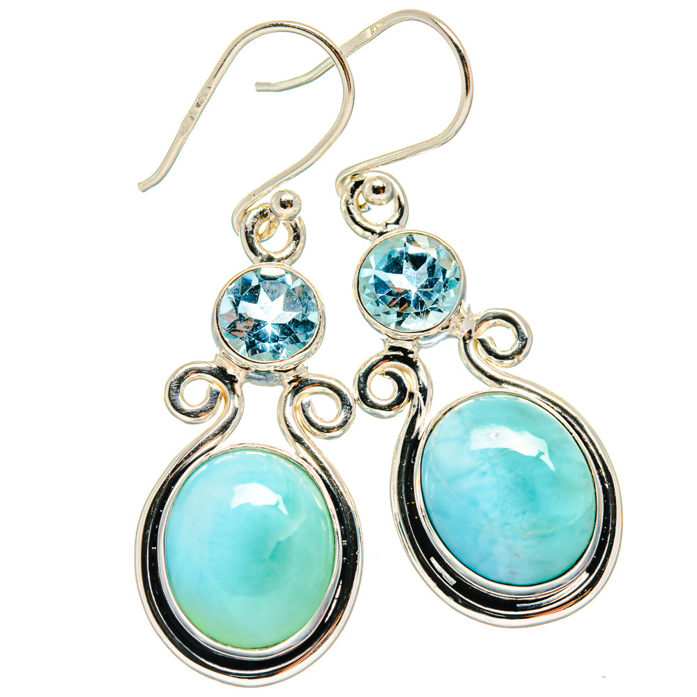 Larimar Earrings handcrafted by Anasilvercos - EARR424231