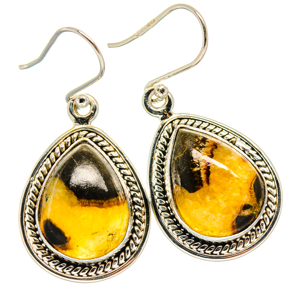 Septarian Nodule Earrings handcrafted by Anasilvercos - EARR424233