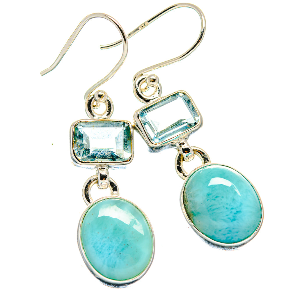 Larimar Earrings handcrafted by Anasilvercos - EARR424235