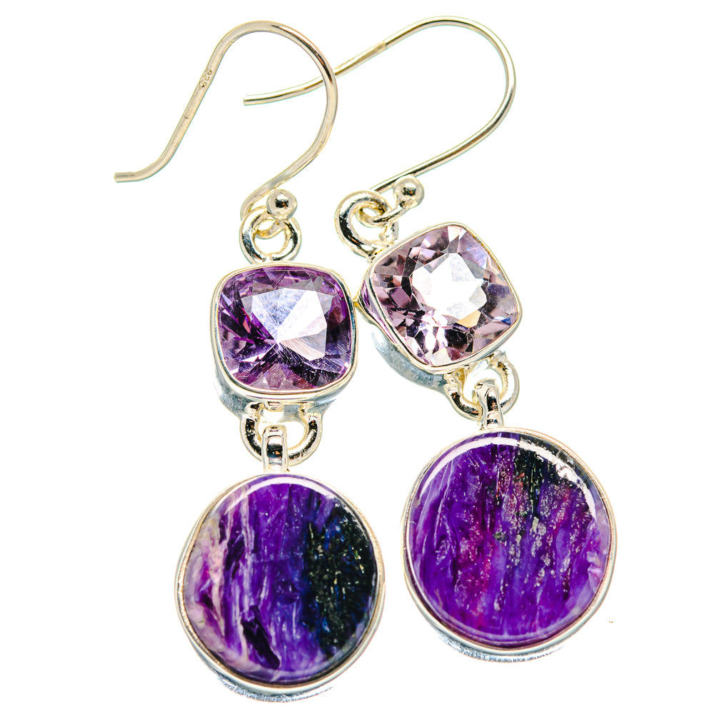 Charoite Earrings handcrafted by Anasilvercos - EARR424240