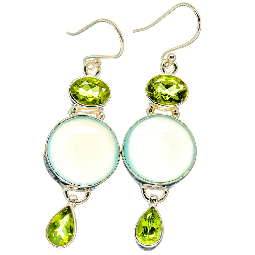 Aqua Chalcedony Earrings handcrafted by Anasilvercos - EARR424242