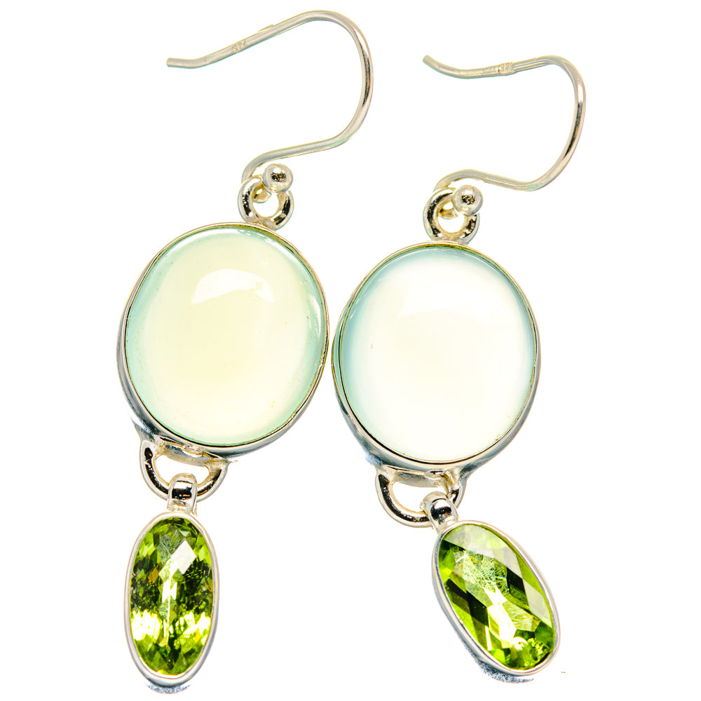 Aqua Chalcedony Earrings handcrafted by Anasilvercos - EARR424245