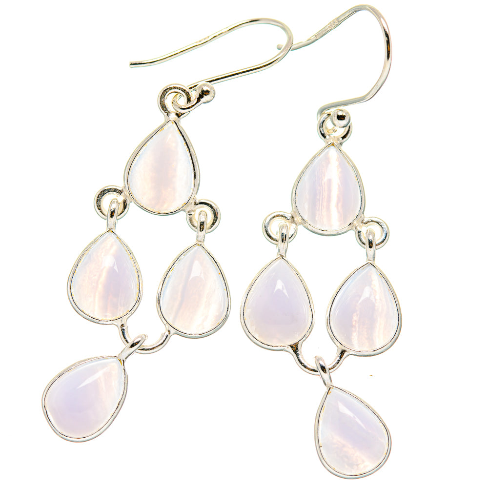 Blue Lace Agate Earrings handcrafted by Anasilvercos - EARR424247
