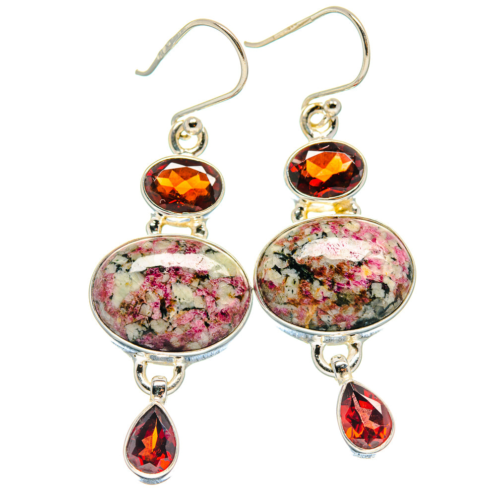 Russian Eudialyte Earrings handcrafted by Anasilvercos - EARR424249