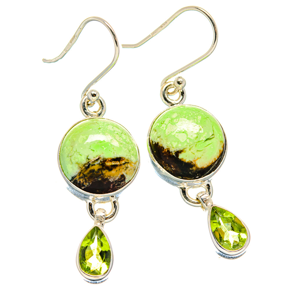Lemon Chrysoprase Earrings handcrafted by Anasilvercos - EARR424250