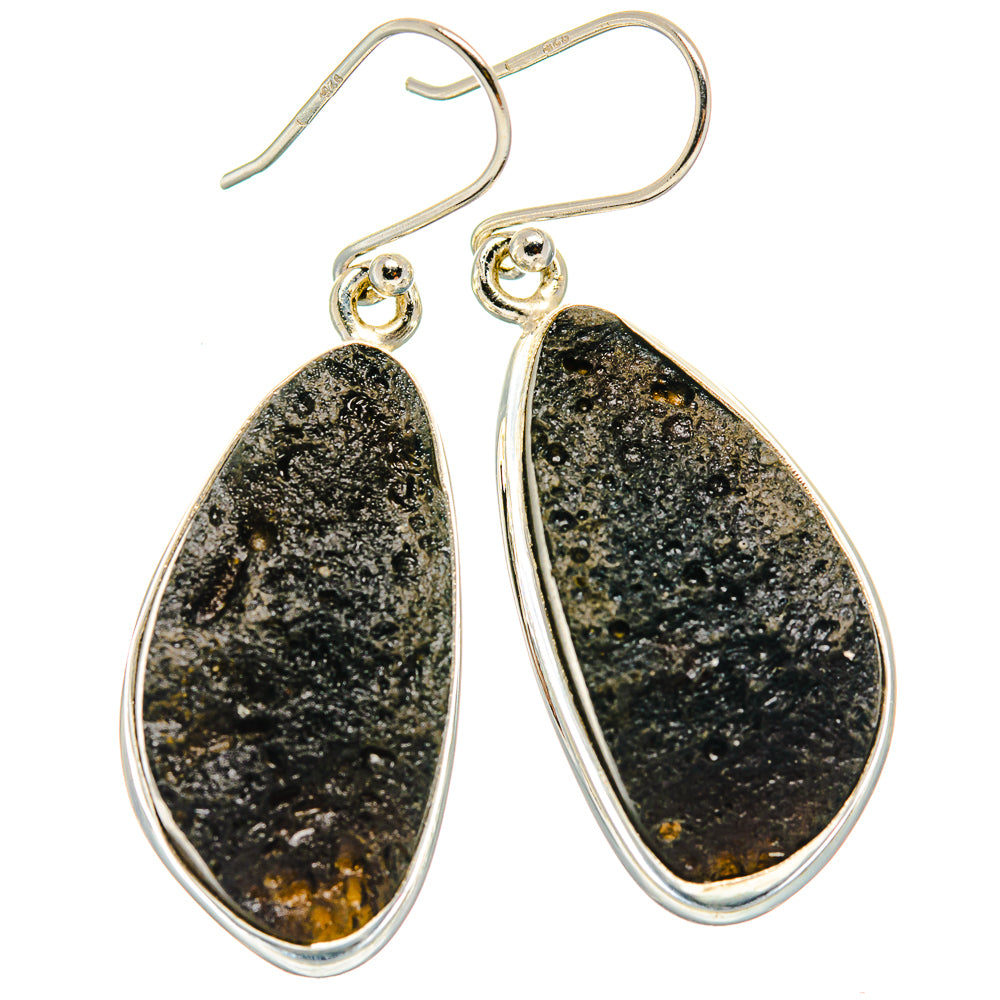 Tektite Earrings handcrafted by Anasilvercos - EARR424258