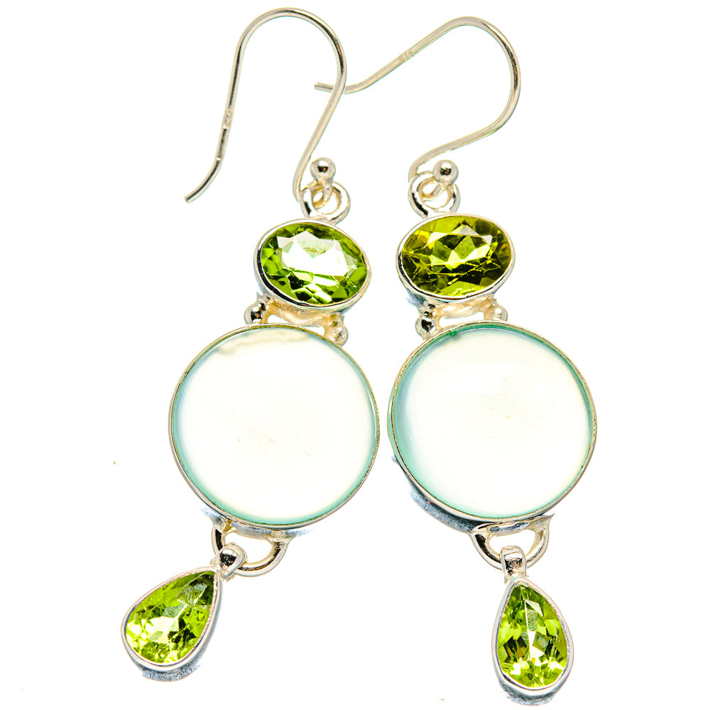 Aqua Chalcedony Earrings handcrafted by Anasilvercos - EARR424261