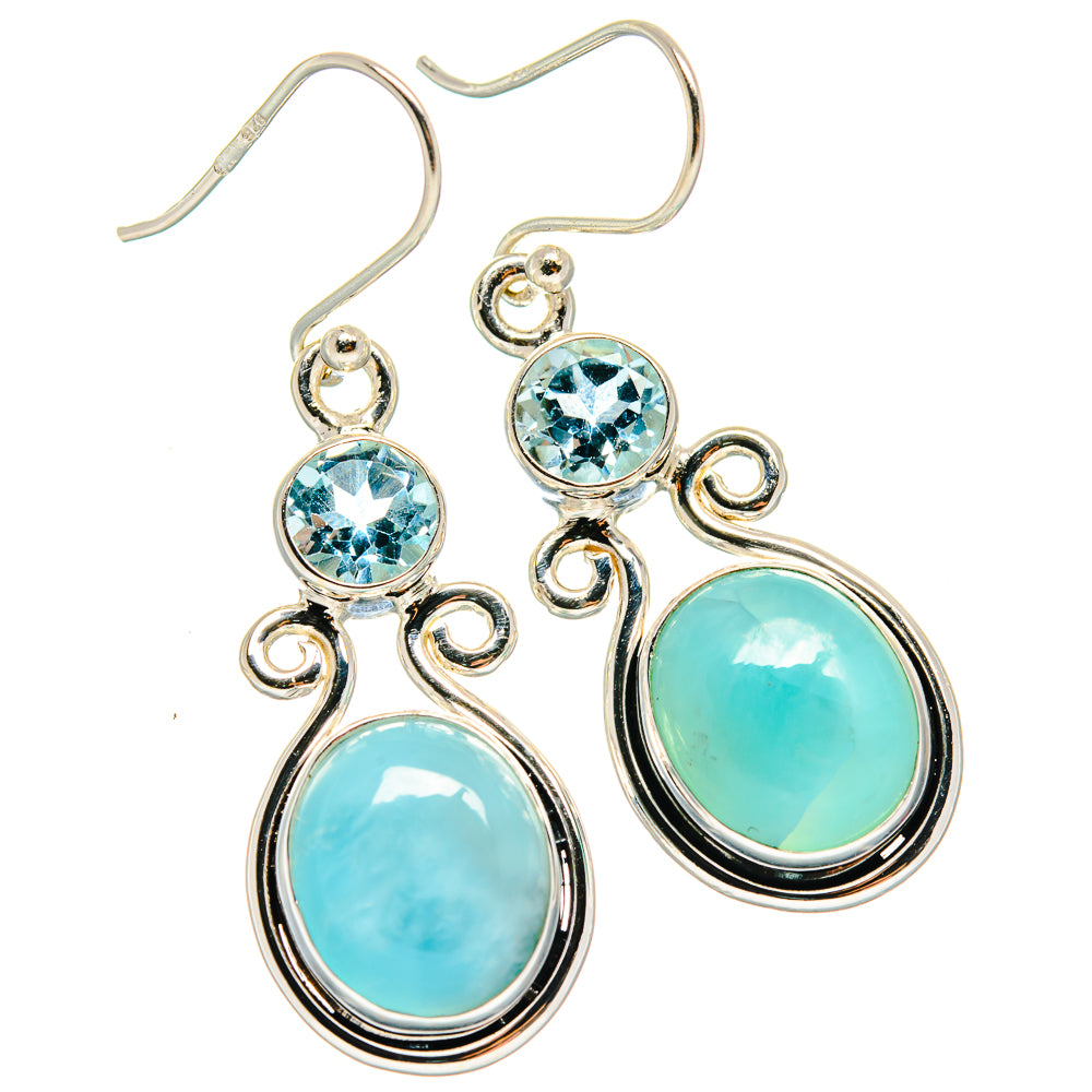 Larimar Earrings handcrafted by Anasilvercos - EARR424262