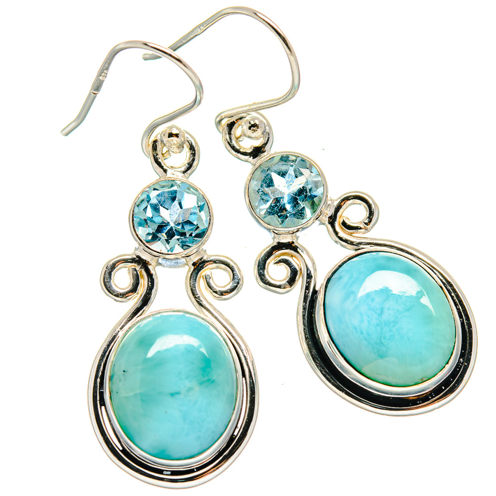 Larimar Earrings handcrafted by Anasilvercos - EARR424283