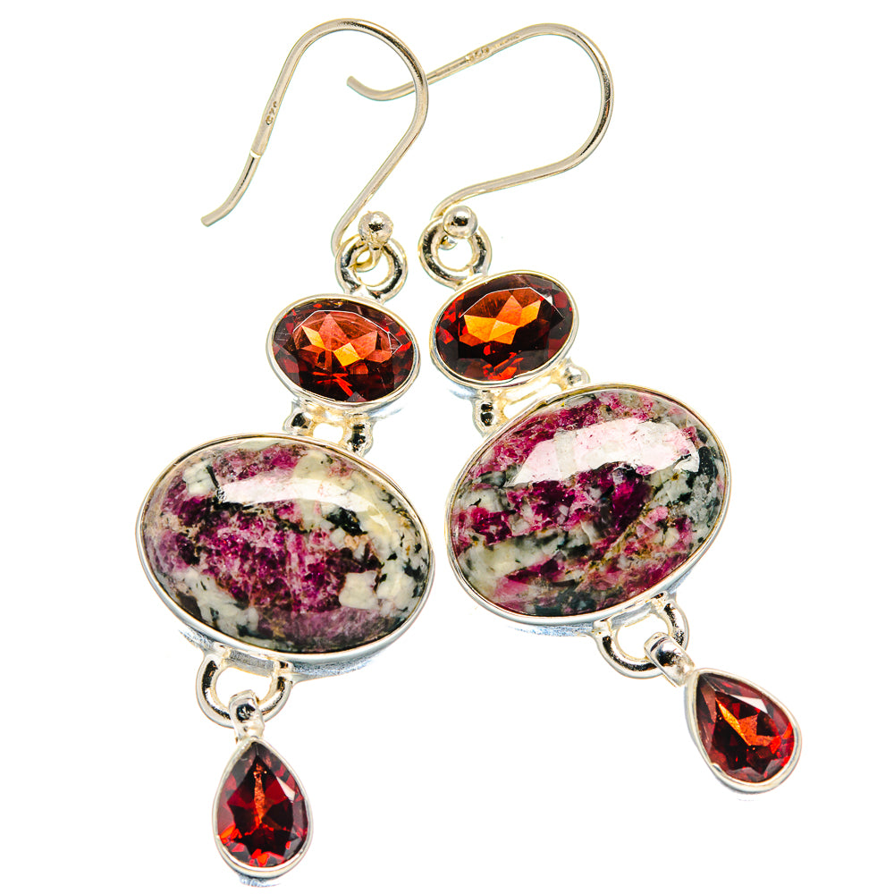 Russian Eudialyte Earrings handcrafted by Anasilvercos - EARR424285