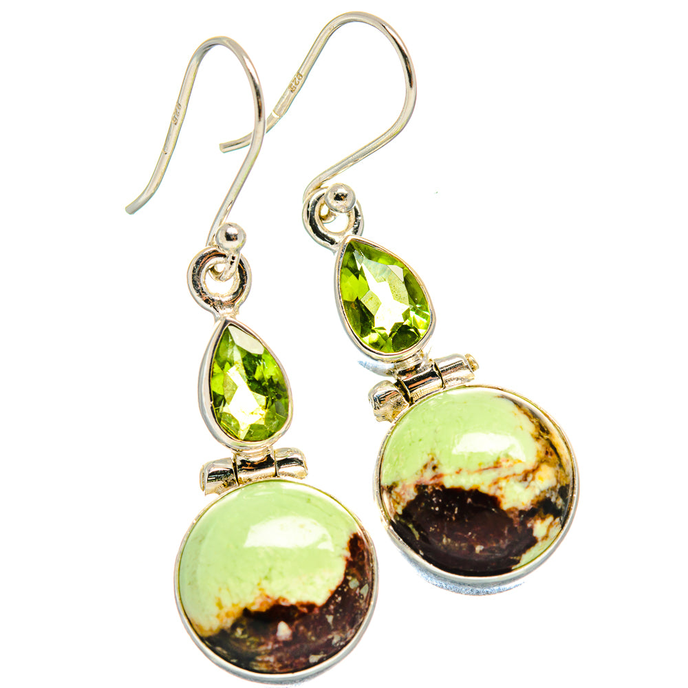 Lemon Chrysoprase Earrings handcrafted by Anasilvercos - EARR424286