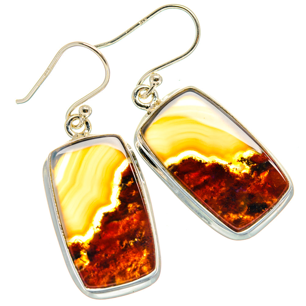 Moroccan Agate Earrings handcrafted by Anasilvercos - EARR424287