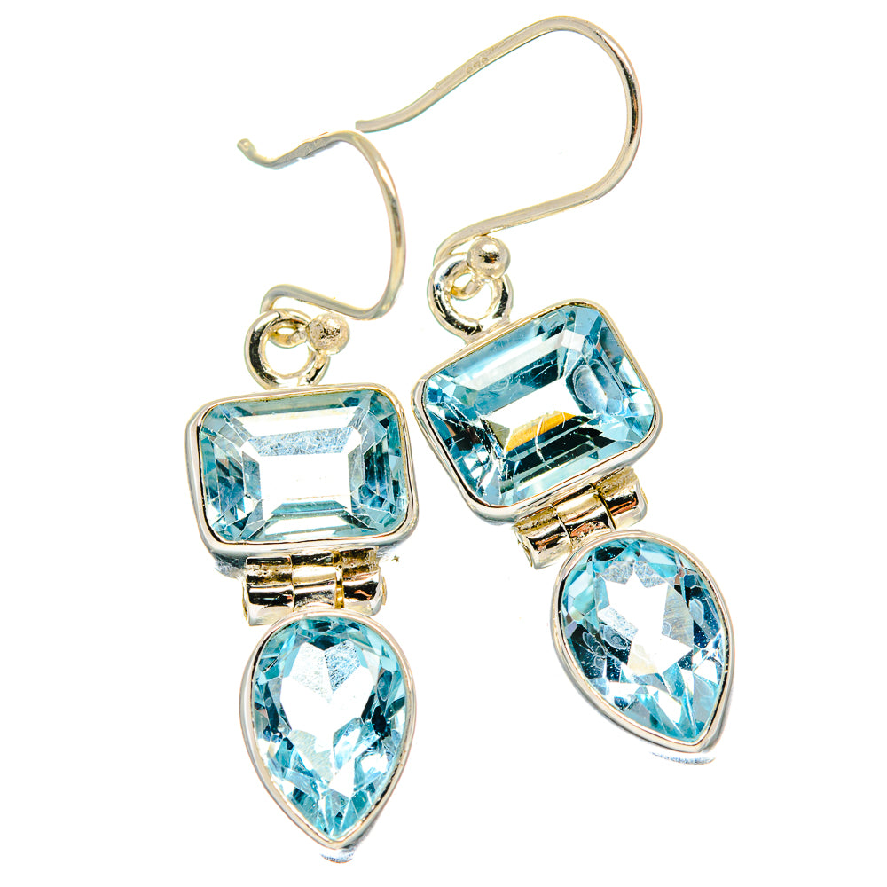 Blue Topaz Earrings handcrafted by Anasilvercos - EARR424293