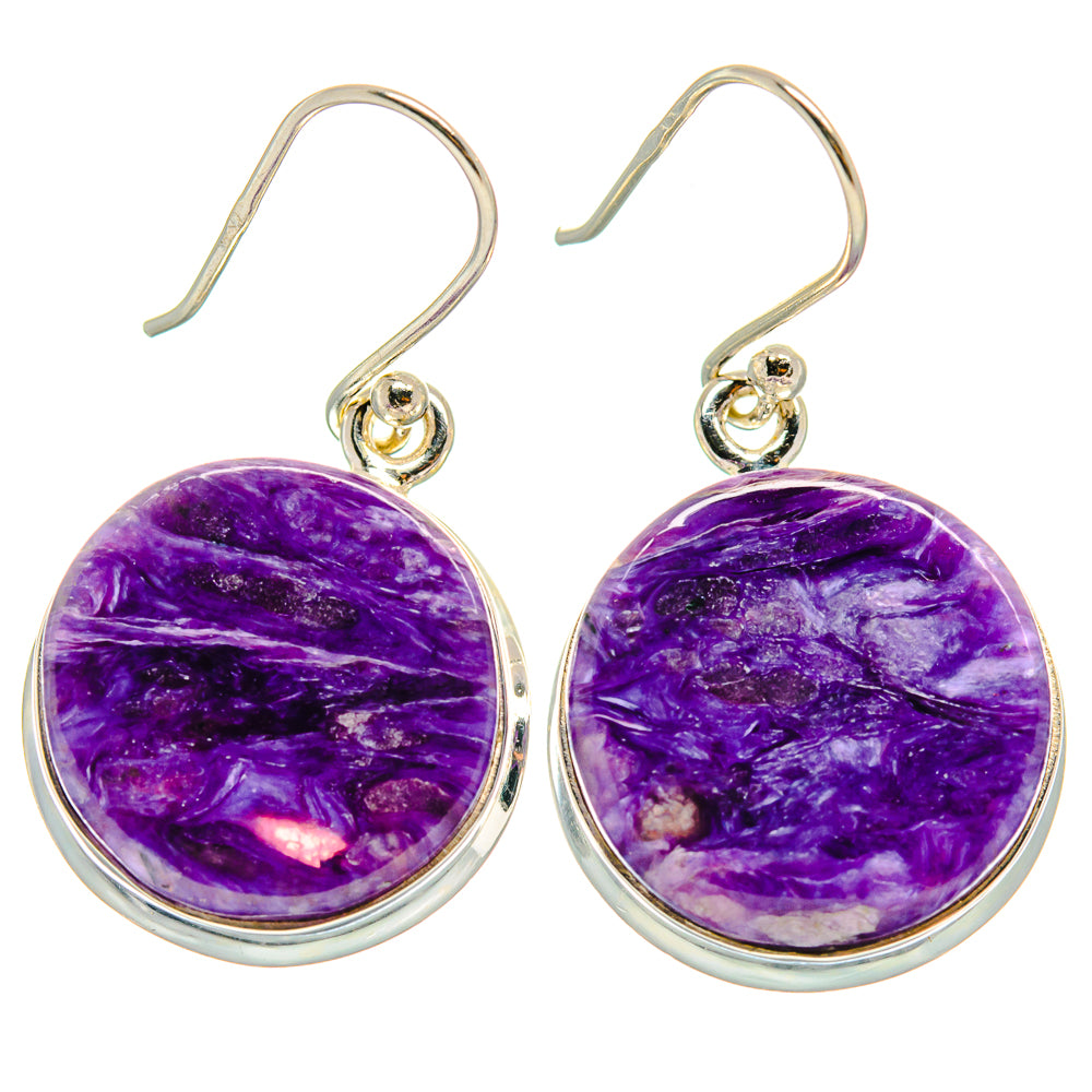 Charoite Earrings handcrafted by Anasilvercos - EARR424294