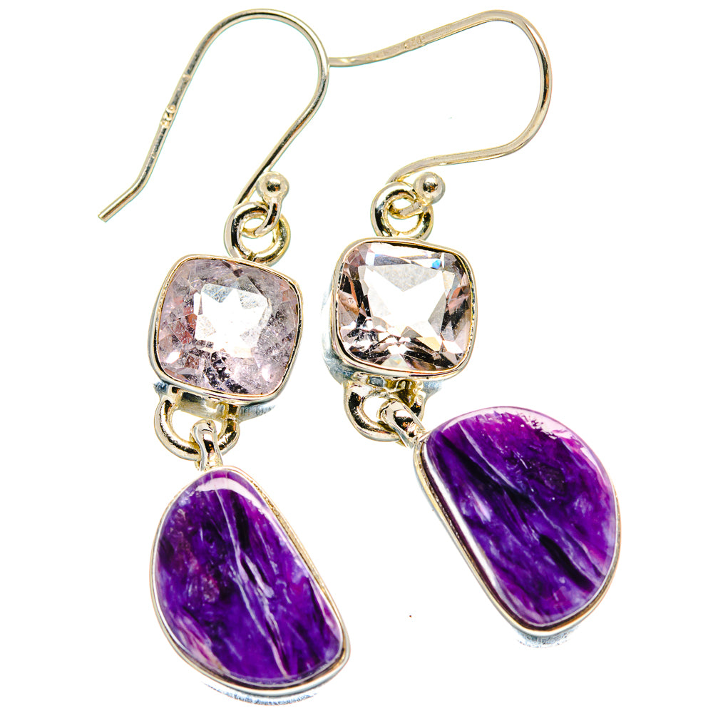 Charoite Earrings handcrafted by Anasilvercos - EARR424301