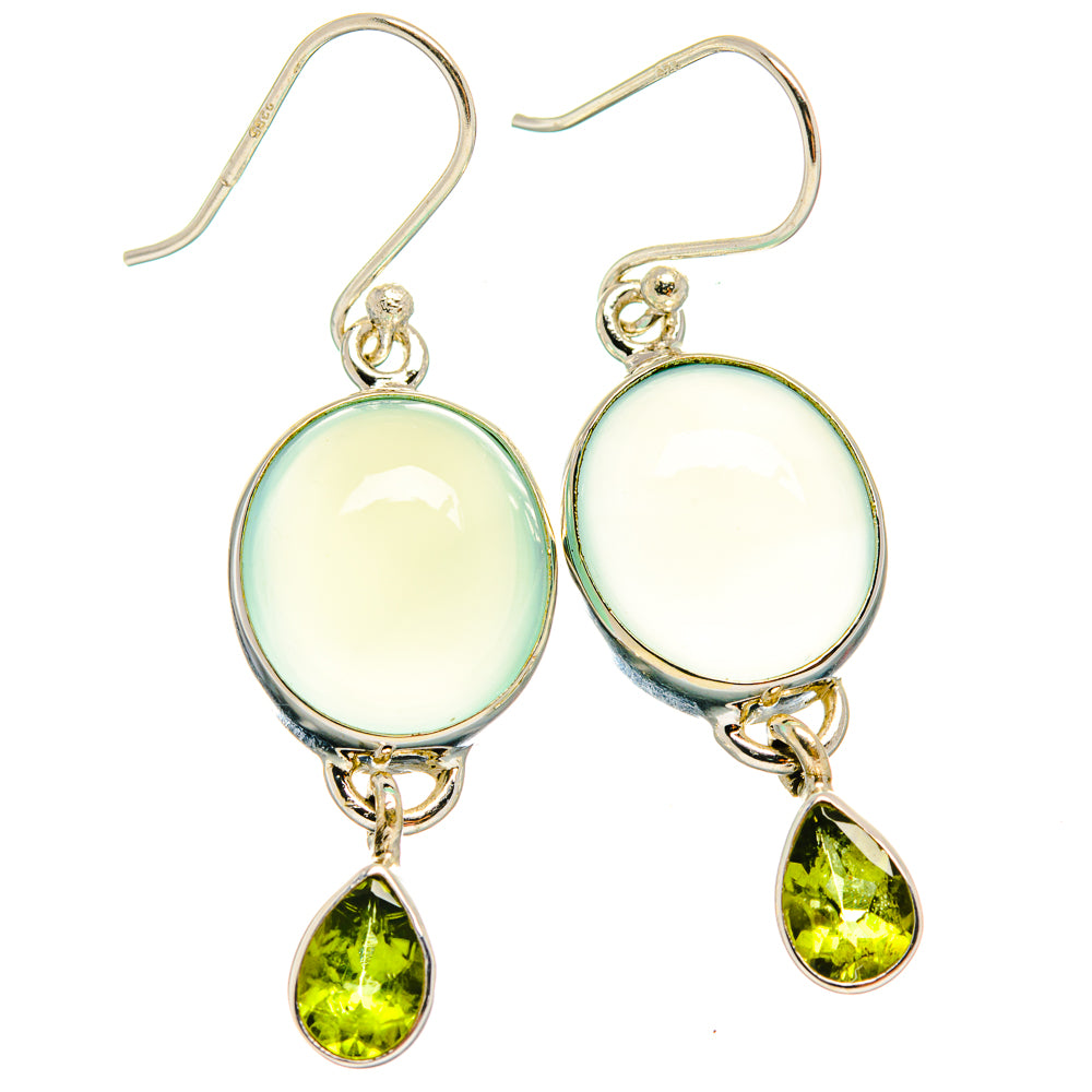 Aqua Chalcedony Earrings handcrafted by Anasilvercos - EARR424302