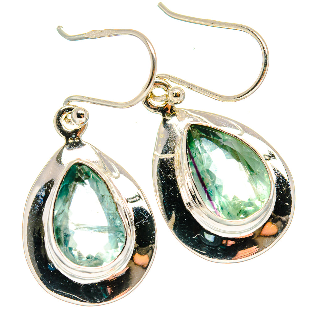Blue Fluorite Earrings handcrafted by Anasilvercos - EARR424304