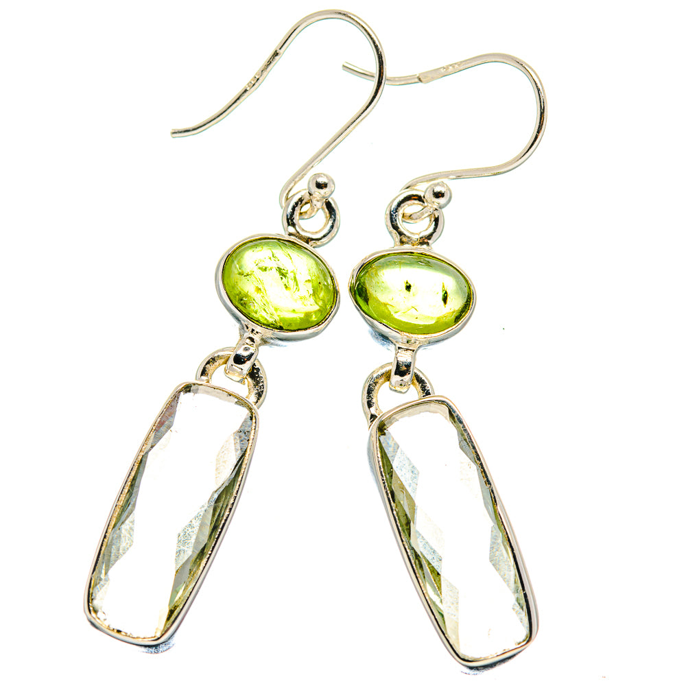 Green Amethyst Earrings handcrafted by Anasilvercos - EARR424310