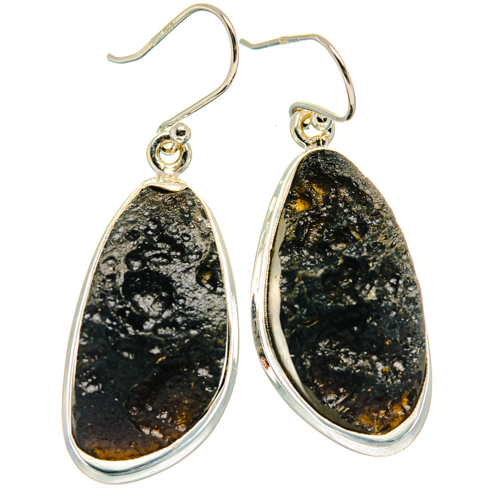 Tektite Earrings handcrafted by Anasilvercos - EARR424312