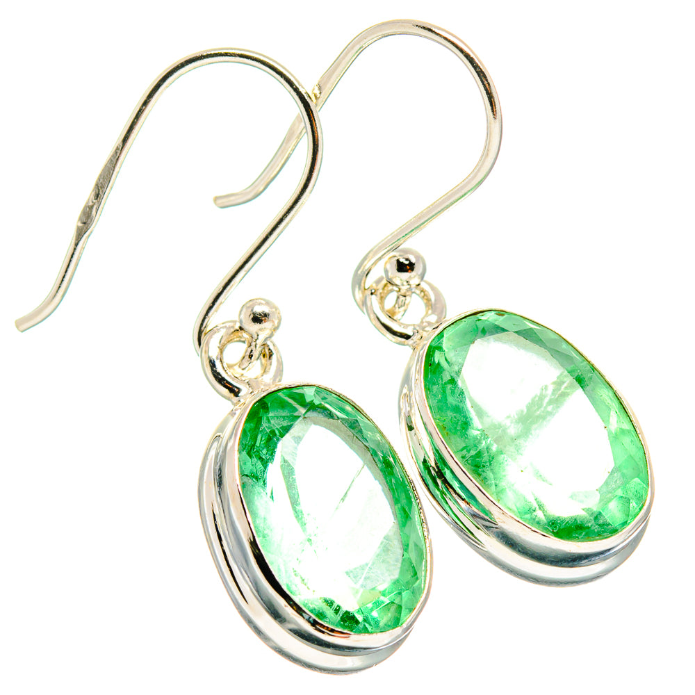 Green Fluorite Earrings handcrafted by Anasilvercos - EARR424313