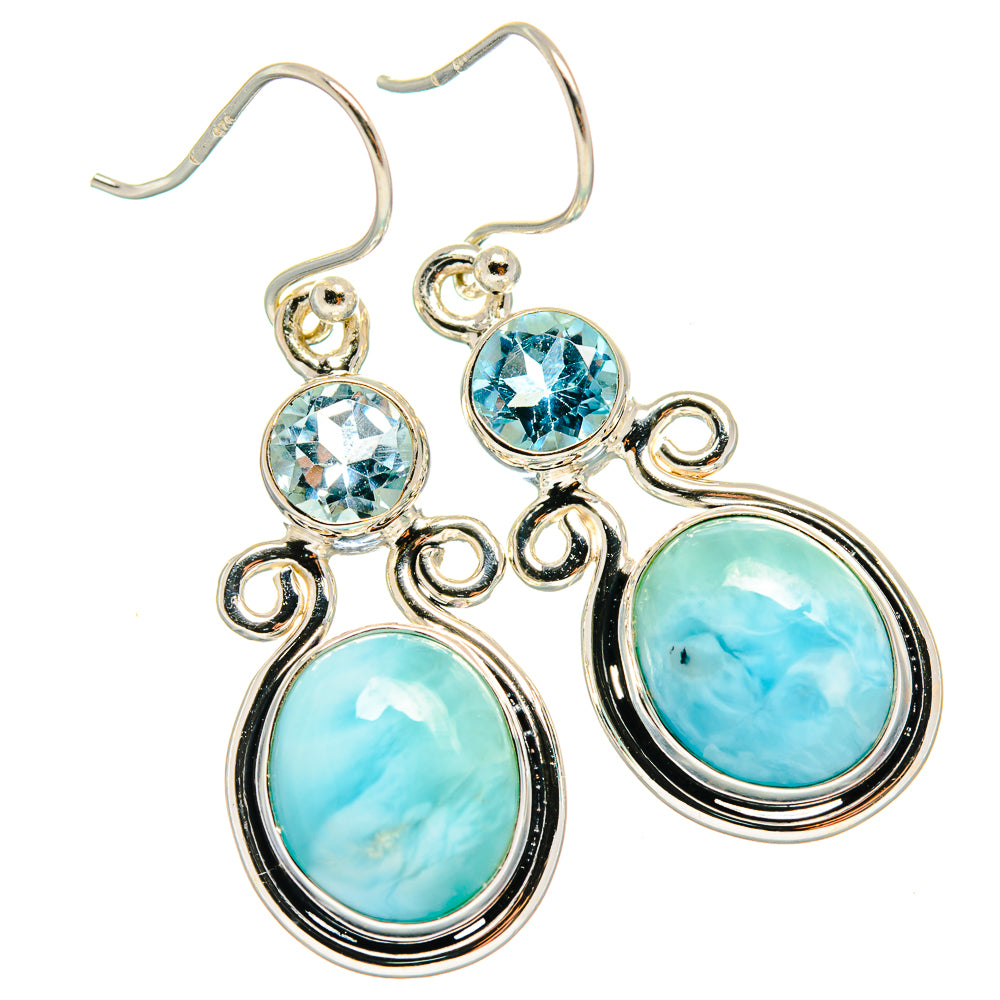 Larimar Earrings handcrafted by Anasilvercos - EARR424320