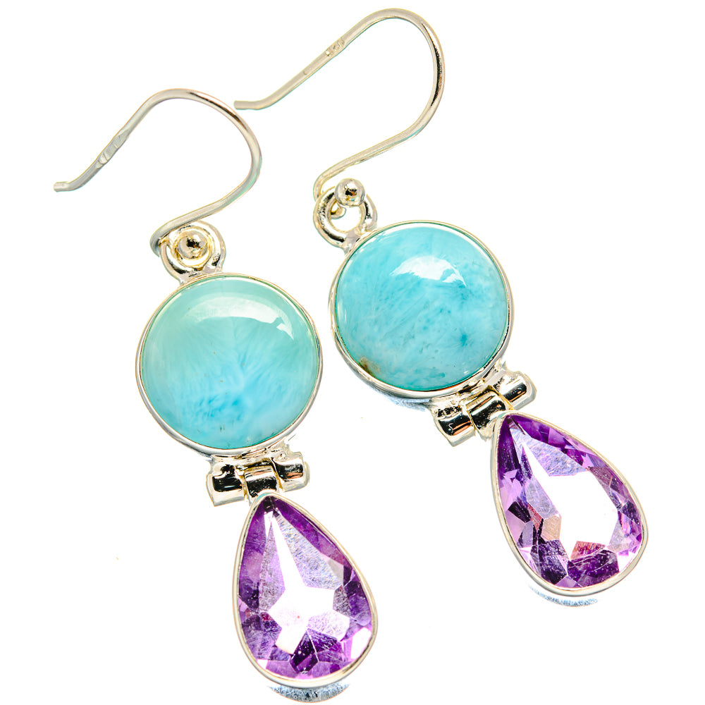 Larimar Earrings handcrafted by Anasilvercos - EARR424324
