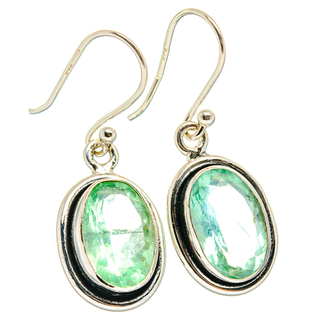 Green Fluorite Earrings handcrafted by Anasilvercos - EARR424332