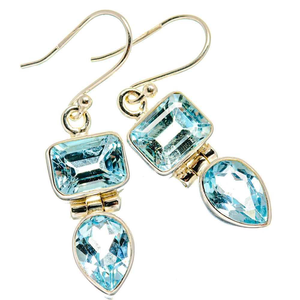 Blue Topaz Earrings handcrafted by Anasilvercos - EARR424333