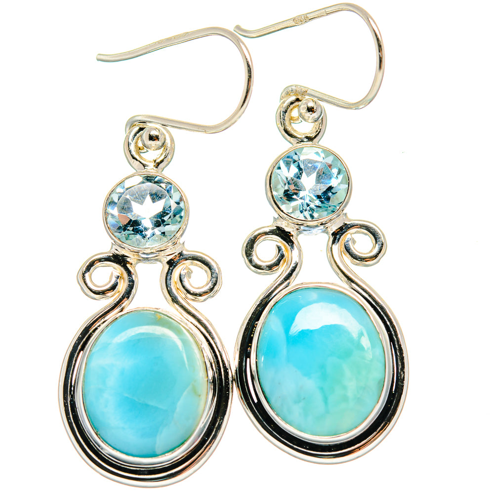 Larimar Earrings handcrafted by Anasilvercos - EARR424337