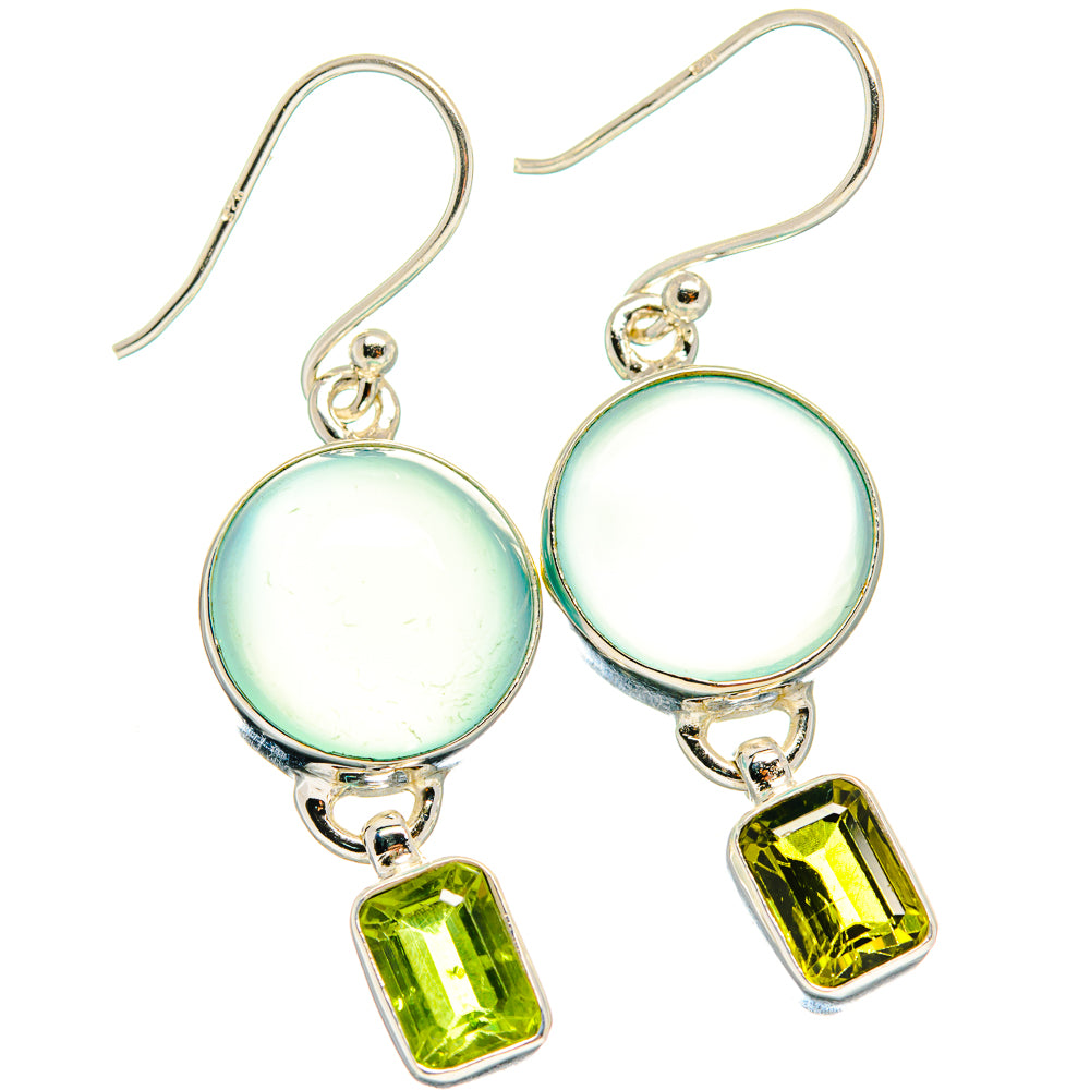 Aqua Chalcedony Earrings handcrafted by Anasilvercos - EARR424341
