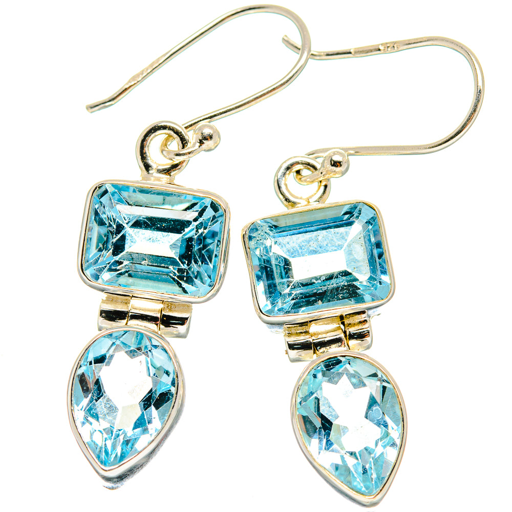 Blue Topaz Earrings handcrafted by Anasilvercos - EARR424342