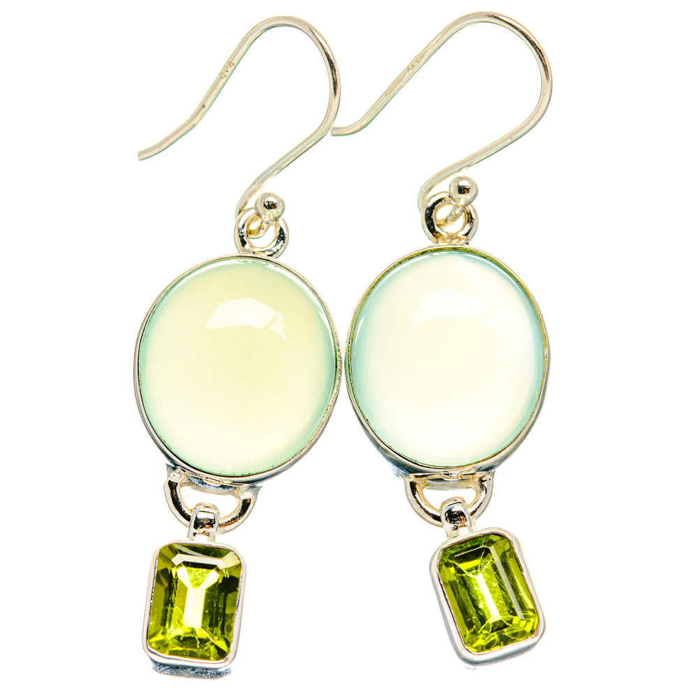 Aqua Chalcedony Earrings handcrafted by Anasilvercos - EARR424345