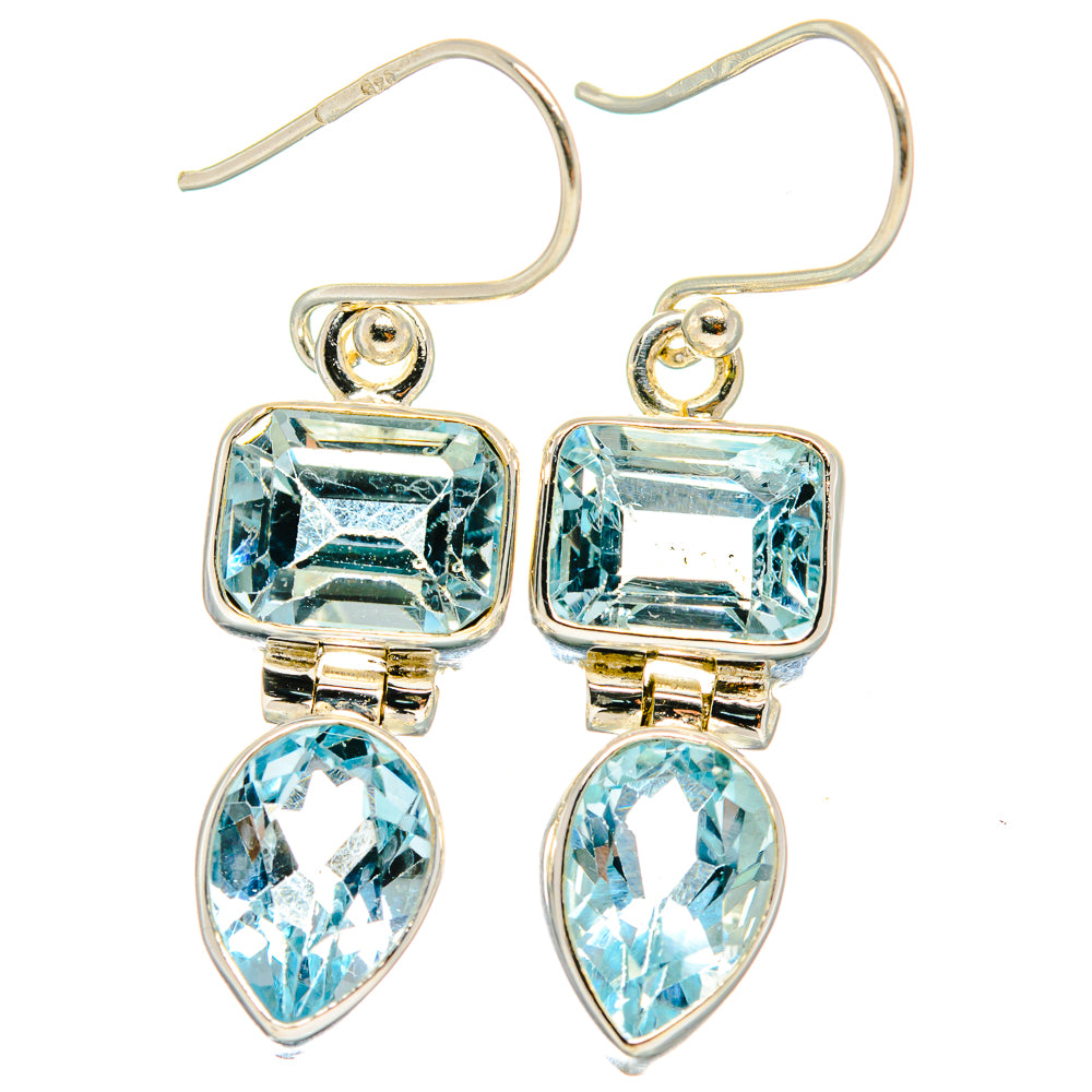 Blue Topaz Earrings handcrafted by Anasilvercos - EARR424346
