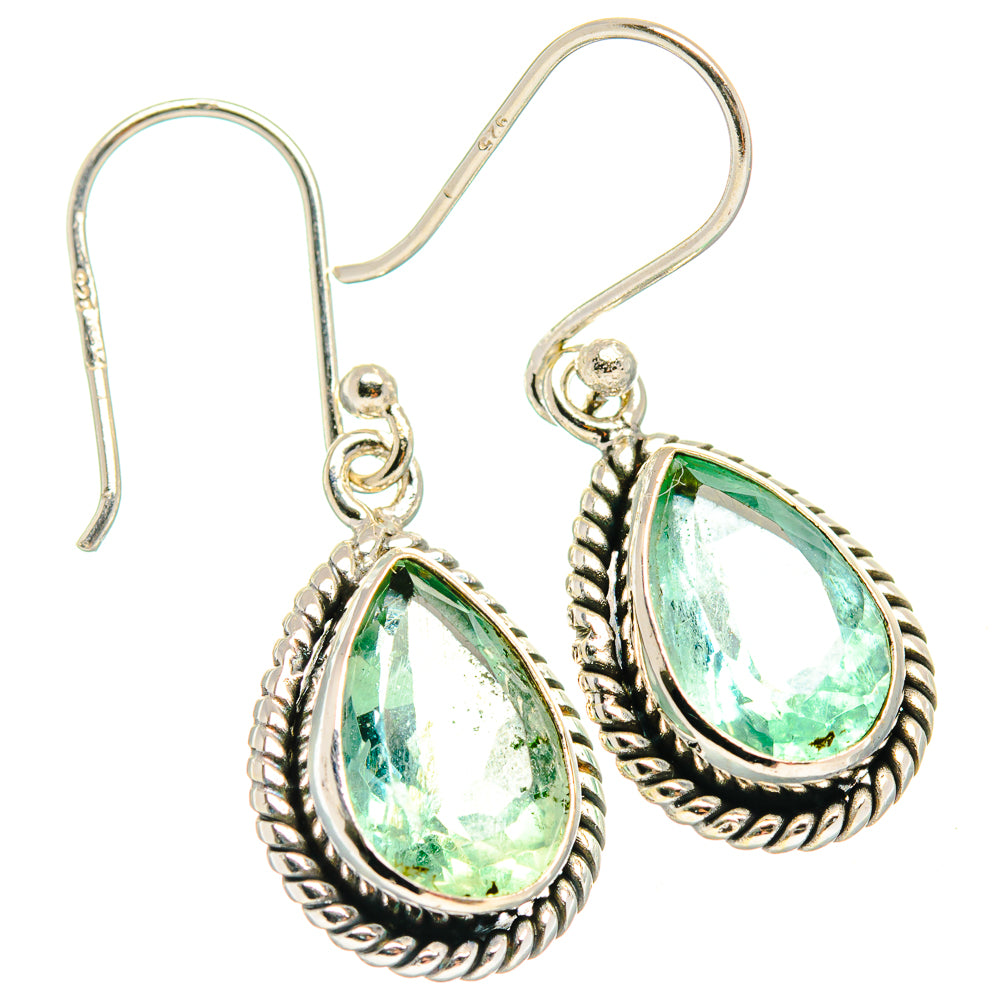Green Fluorite Earrings handcrafted by Anasilvercos - EARR424349