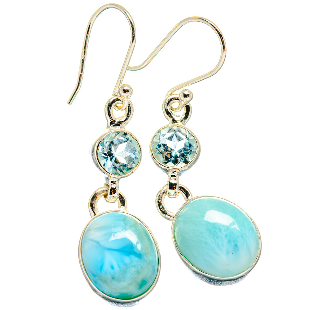 Larimar Earrings handcrafted by Anasilvercos - EARR424353