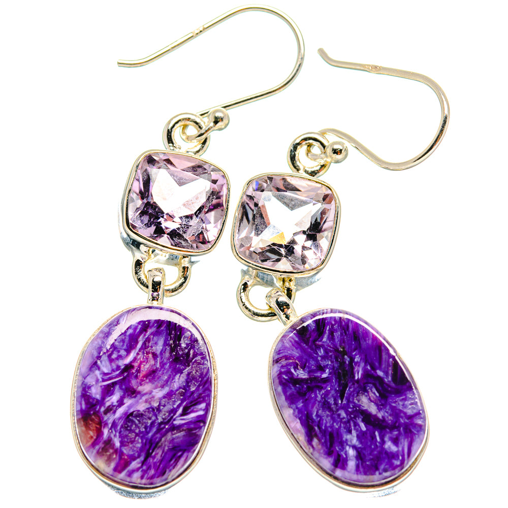 Charoite Earrings handcrafted by Anasilvercos - EARR424361